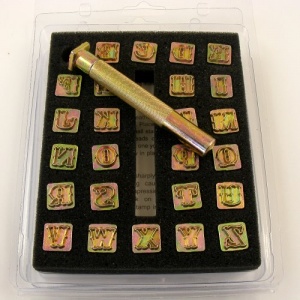 Decorative Alphabet Letter Stamps for Leather 1/2''